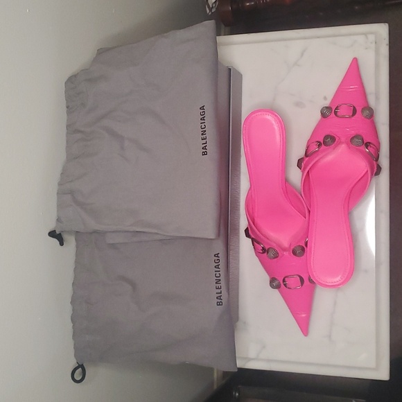 Cagole Pointed Toe Mule Pink - Picture 8 of 17